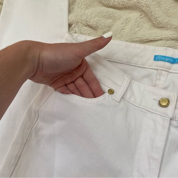 J. McLaughlin Lexi 4-Way Stretch Denim Slim Leg Jeans white size 8 - Picture 7 of 9